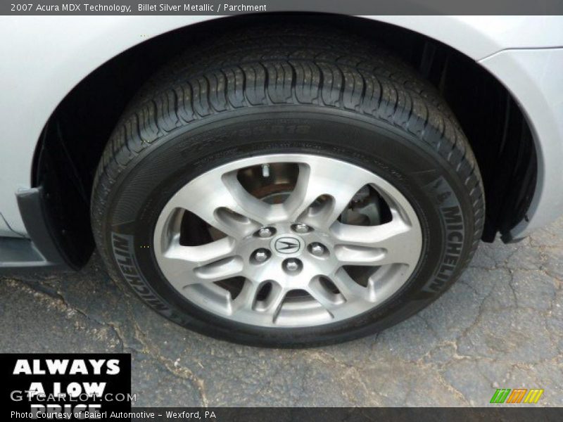 Billet Silver Metallic / Parchment 2007 Acura MDX Technology