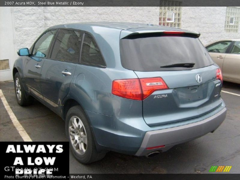 Steel Blue Metallic / Ebony 2007 Acura MDX