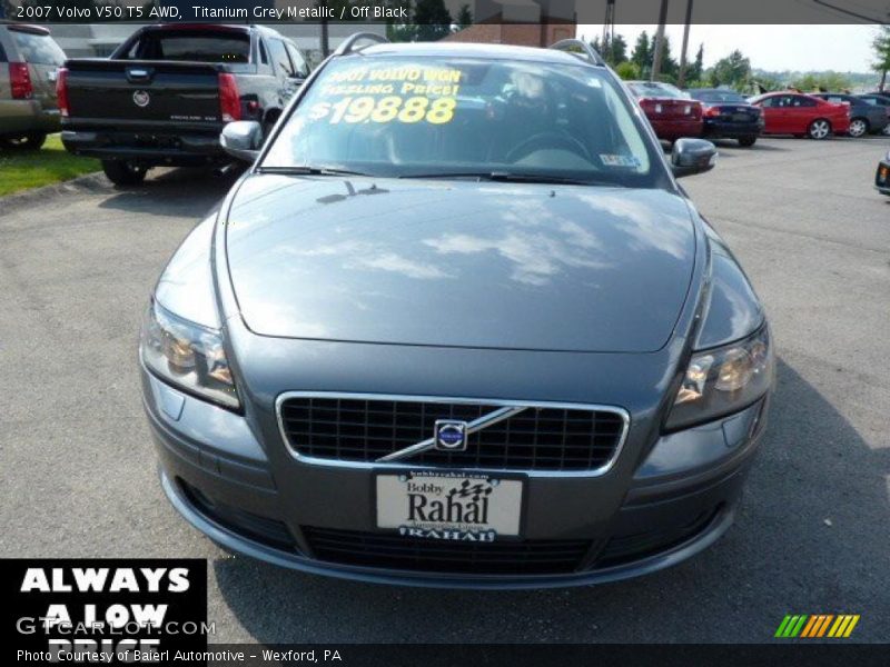 Titanium Grey Metallic / Off Black 2007 Volvo V50 T5 AWD