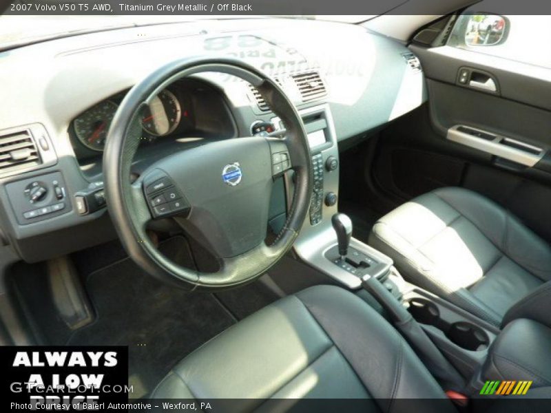 Titanium Grey Metallic / Off Black 2007 Volvo V50 T5 AWD