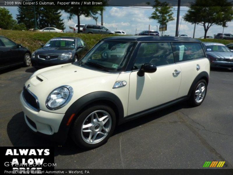 Pepper White / Malt Brown 2008 Mini Cooper S Clubman