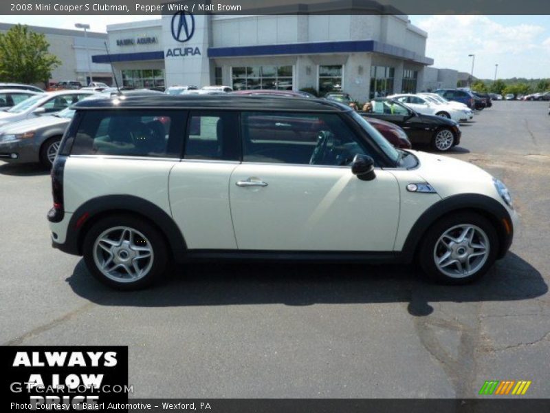 Pepper White / Malt Brown 2008 Mini Cooper S Clubman