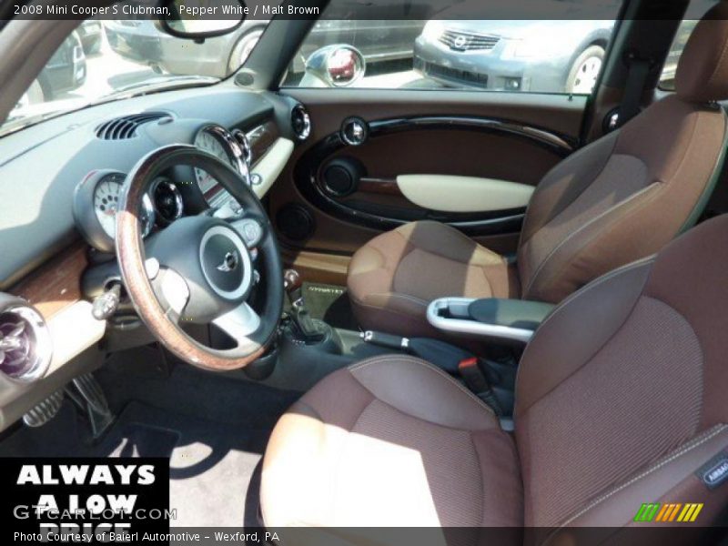 Pepper White / Malt Brown 2008 Mini Cooper S Clubman