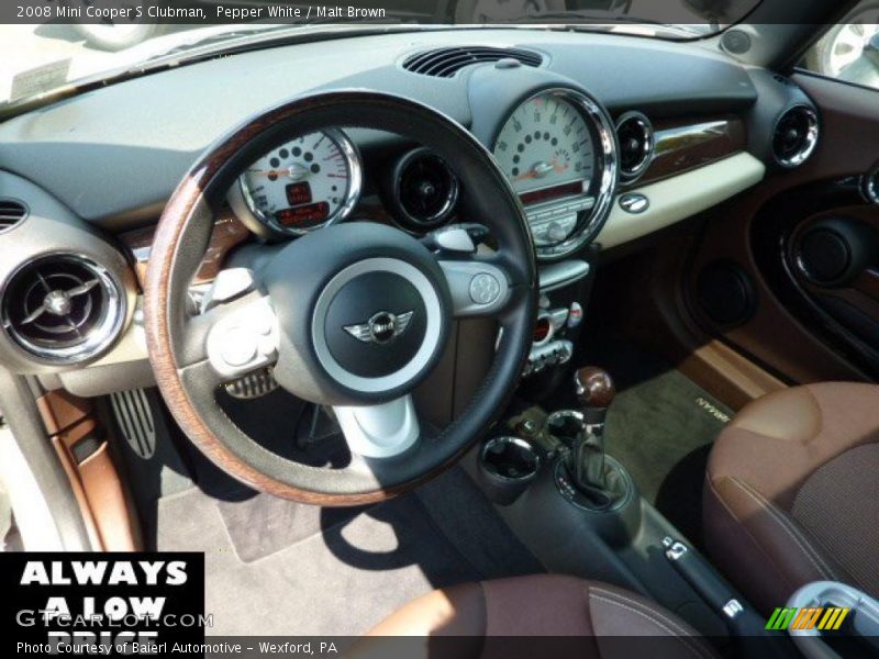Pepper White / Malt Brown 2008 Mini Cooper S Clubman