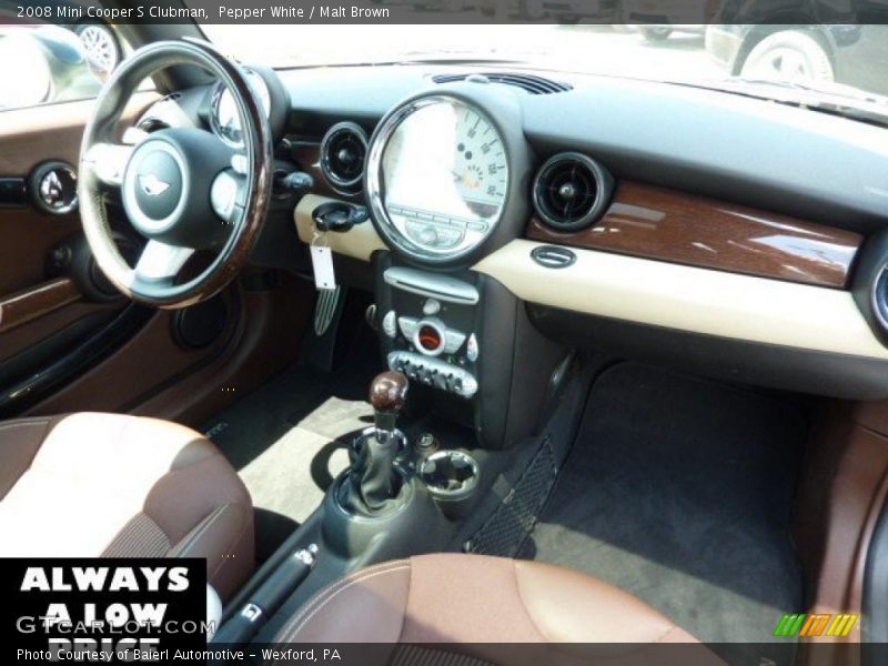 Pepper White / Malt Brown 2008 Mini Cooper S Clubman