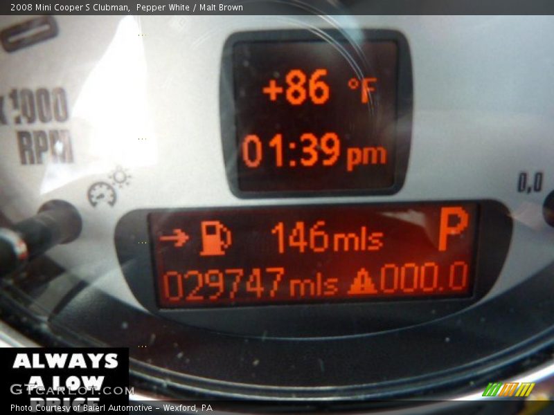 Pepper White / Malt Brown 2008 Mini Cooper S Clubman
