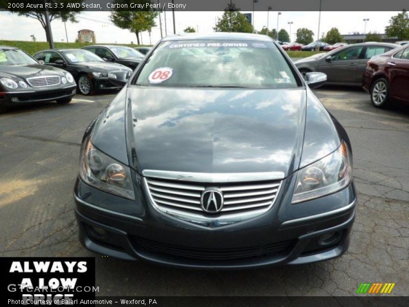 Carbon Gray Pearl / Ebony 2008 Acura RL 3.5 AWD Sedan