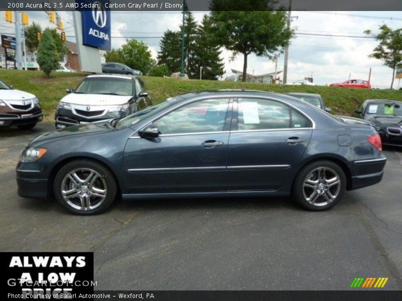 Carbon Gray Pearl / Ebony 2008 Acura RL 3.5 AWD Sedan
