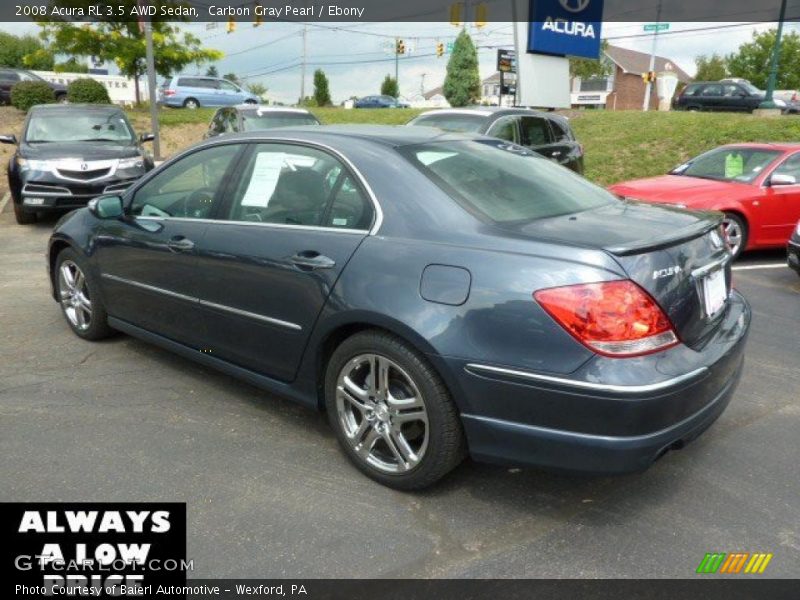 Carbon Gray Pearl / Ebony 2008 Acura RL 3.5 AWD Sedan