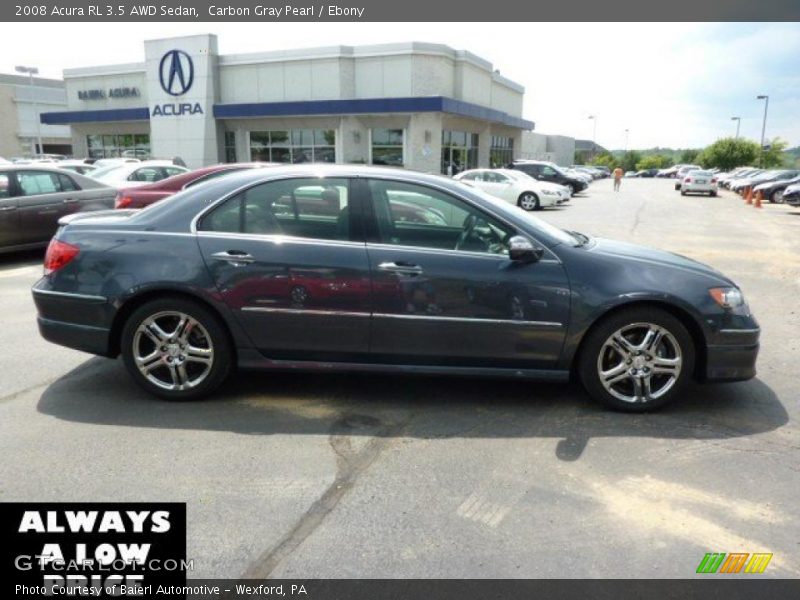 Carbon Gray Pearl / Ebony 2008 Acura RL 3.5 AWD Sedan