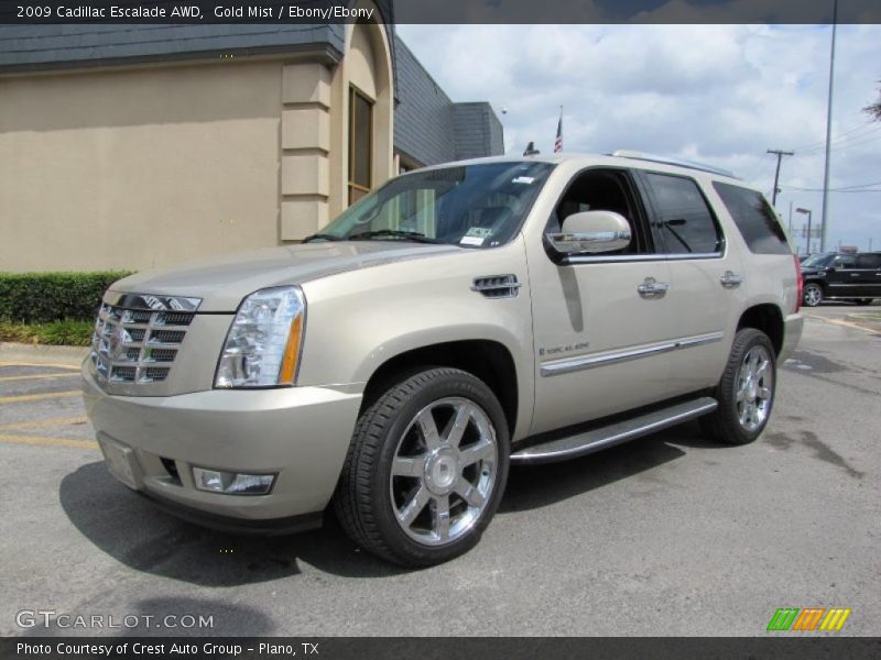 Gold Mist / Ebony/Ebony 2009 Cadillac Escalade AWD