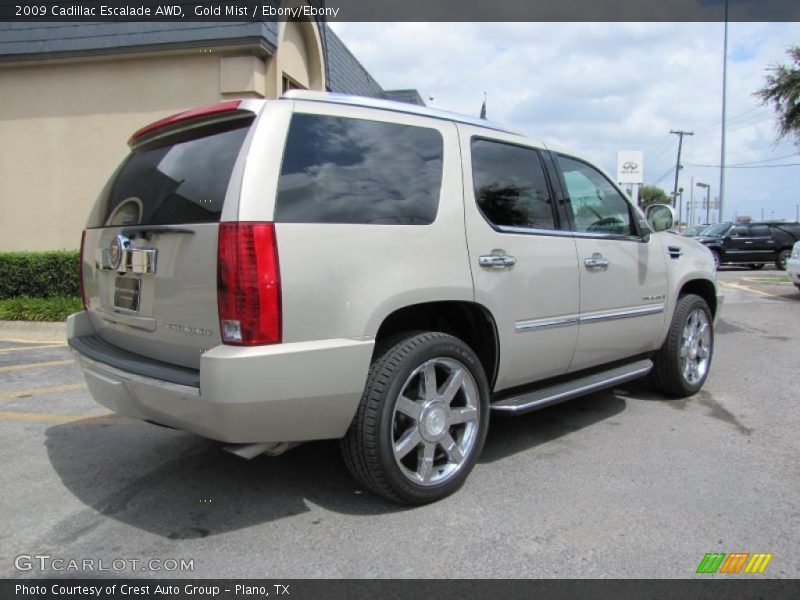 Gold Mist / Ebony/Ebony 2009 Cadillac Escalade AWD