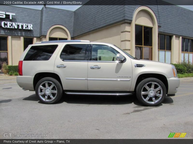Gold Mist / Ebony/Ebony 2009 Cadillac Escalade AWD