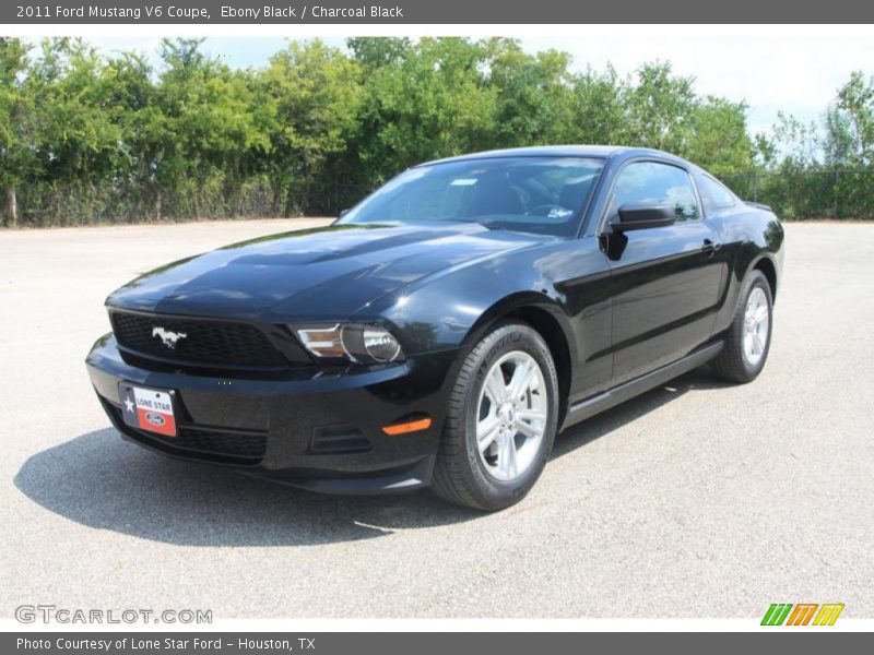 Ebony Black / Charcoal Black 2011 Ford Mustang V6 Coupe