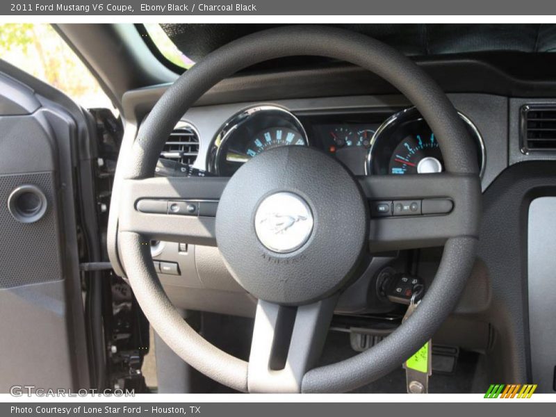 Ebony Black / Charcoal Black 2011 Ford Mustang V6 Coupe