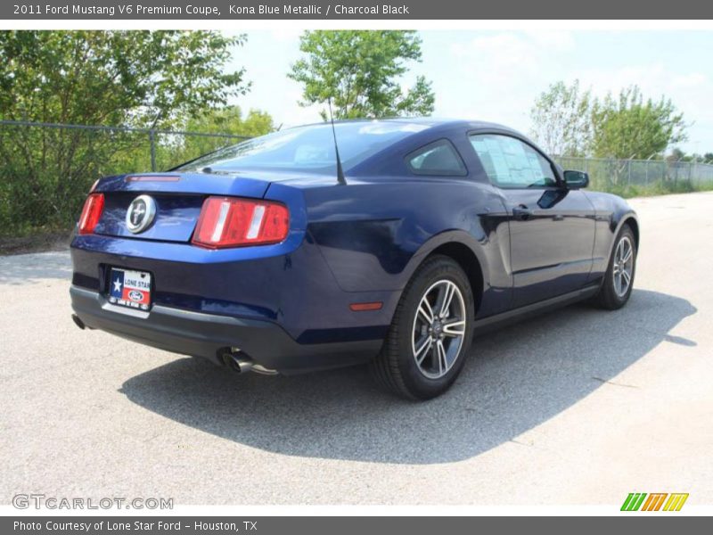 Kona Blue Metallic / Charcoal Black 2011 Ford Mustang V6 Premium Coupe