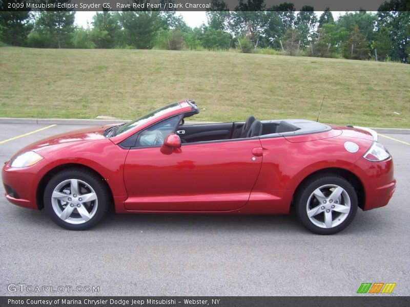 Rave Red Pearl / Dark Charcoal 2009 Mitsubishi Eclipse Spyder GS