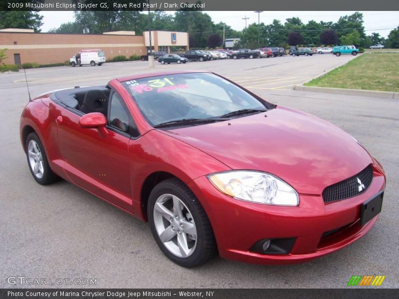 Rave Red Pearl / Dark Charcoal 2009 Mitsubishi Eclipse Spyder GS