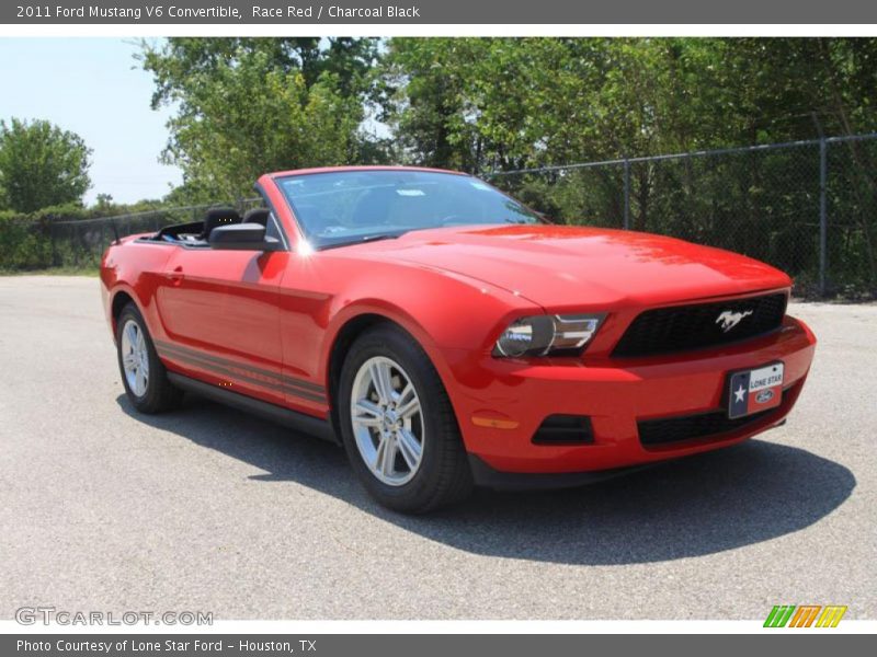 Race Red / Charcoal Black 2011 Ford Mustang V6 Convertible