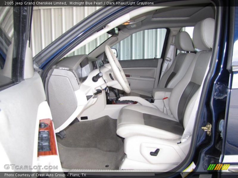 Midnight Blue Pearl / Dark Khaki/Light Graystone 2005 Jeep Grand Cherokee Limited