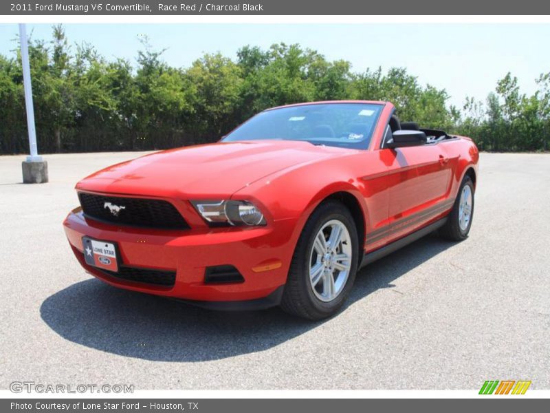Race Red / Charcoal Black 2011 Ford Mustang V6 Convertible