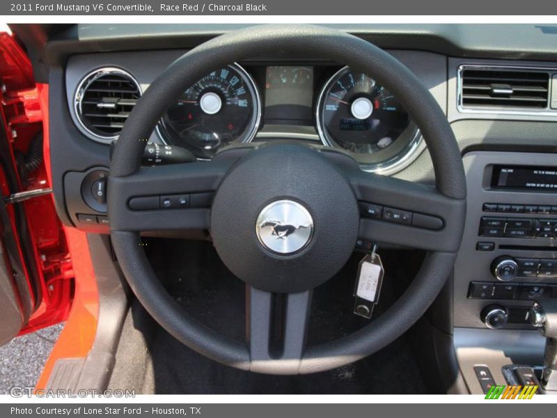 Race Red / Charcoal Black 2011 Ford Mustang V6 Convertible