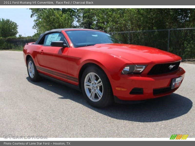 Race Red / Charcoal Black 2011 Ford Mustang V6 Convertible