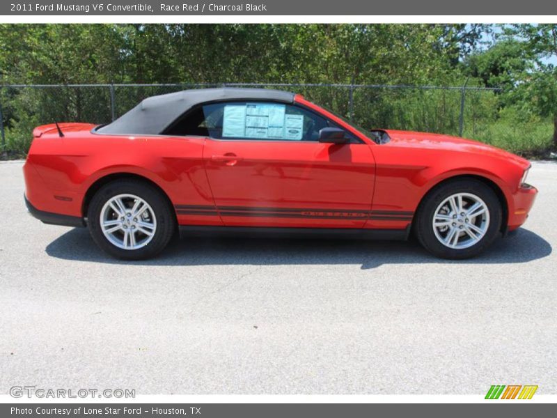 Race Red / Charcoal Black 2011 Ford Mustang V6 Convertible