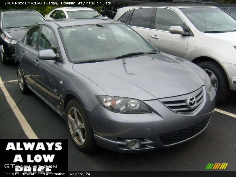 Titanium Gray Metallic / Black 2004 Mazda MAZDA3 s Sedan