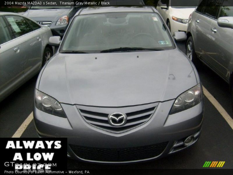 Titanium Gray Metallic / Black 2004 Mazda MAZDA3 s Sedan