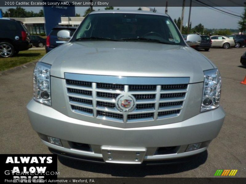 Silver Lining / Ebony 2010 Cadillac Escalade Luxury AWD