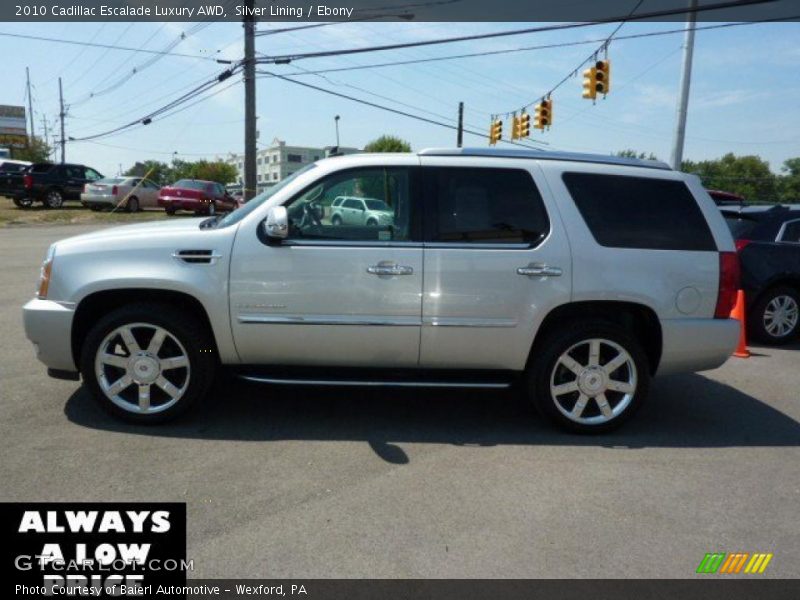 Silver Lining / Ebony 2010 Cadillac Escalade Luxury AWD