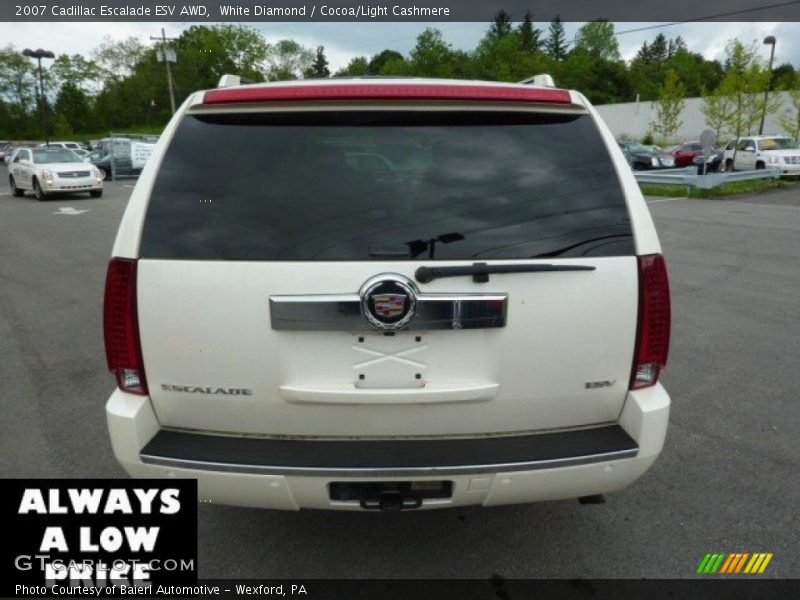 White Diamond / Cocoa/Light Cashmere 2007 Cadillac Escalade ESV AWD