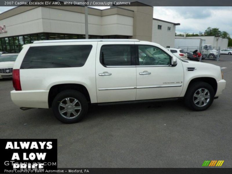 White Diamond / Cocoa/Light Cashmere 2007 Cadillac Escalade ESV AWD