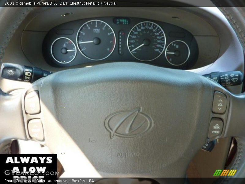 Dark Chestnut Metallic / Neutral 2001 Oldsmobile Aurora 3.5