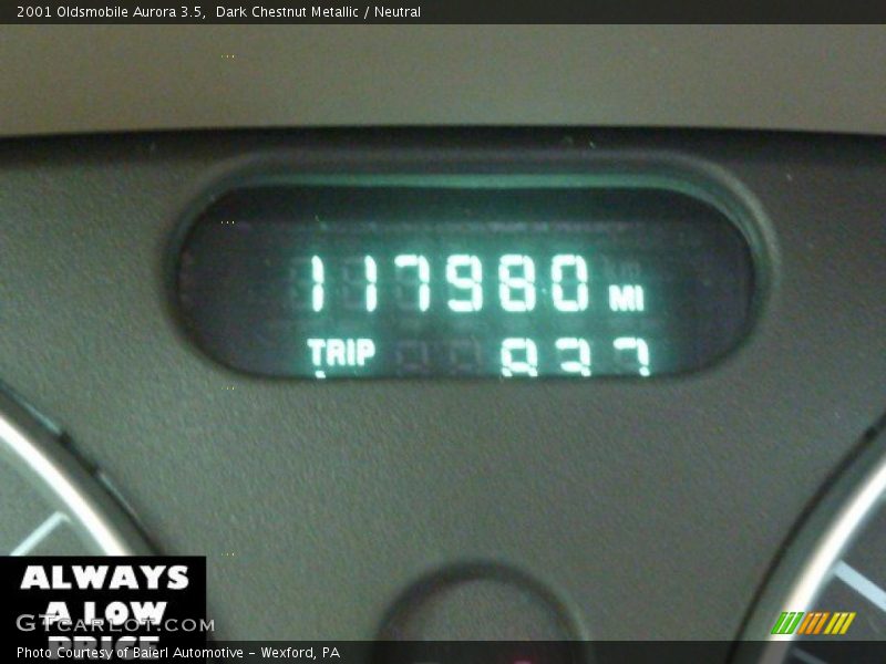 Dark Chestnut Metallic / Neutral 2001 Oldsmobile Aurora 3.5