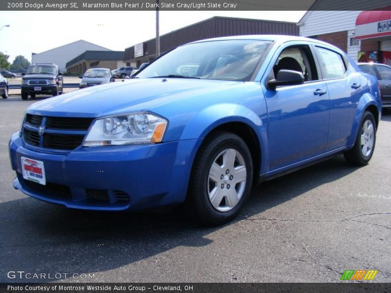 Marathon Blue Pearl / Dark Slate Gray/Light Slate Gray 2008 Dodge Avenger SE