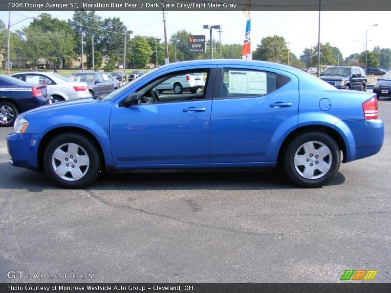 Marathon Blue Pearl / Dark Slate Gray/Light Slate Gray 2008 Dodge Avenger SE