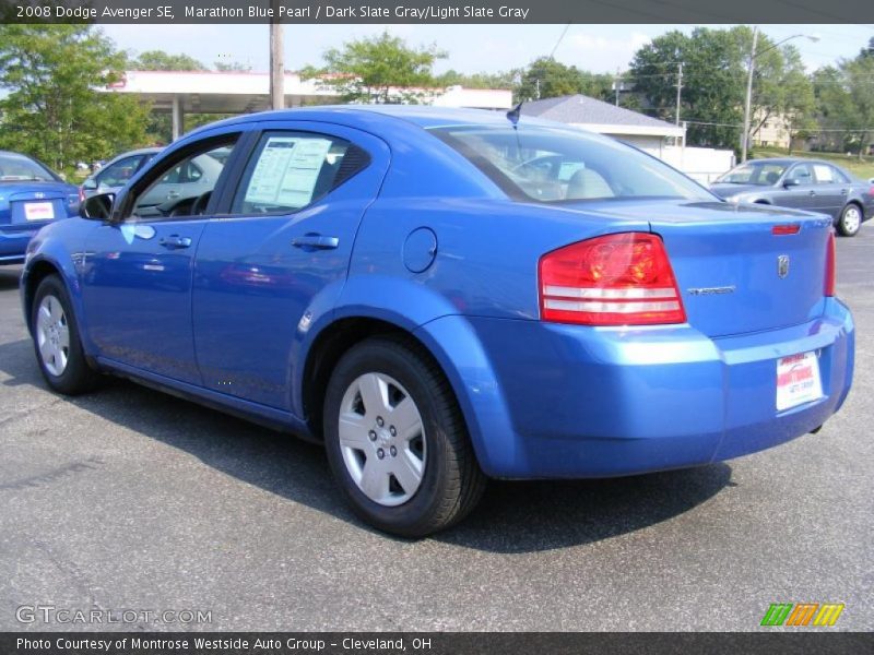 Marathon Blue Pearl / Dark Slate Gray/Light Slate Gray 2008 Dodge Avenger SE