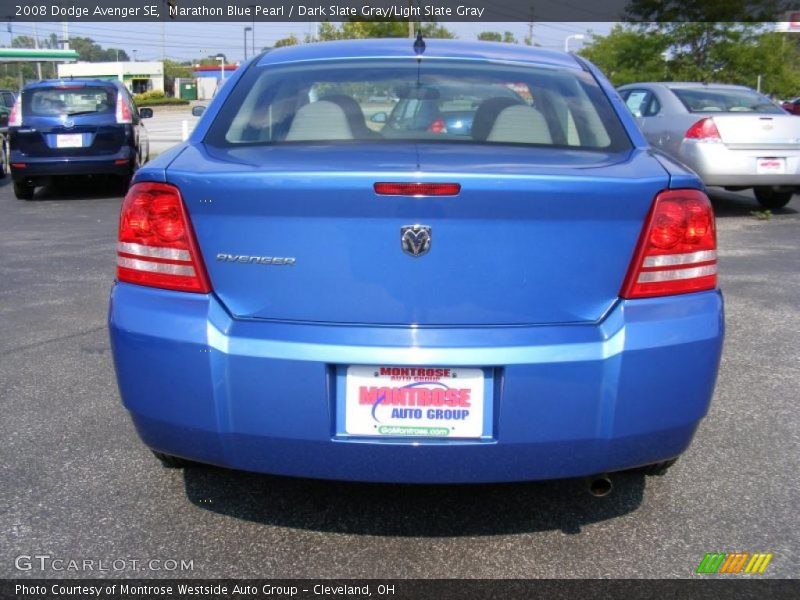Marathon Blue Pearl / Dark Slate Gray/Light Slate Gray 2008 Dodge Avenger SE