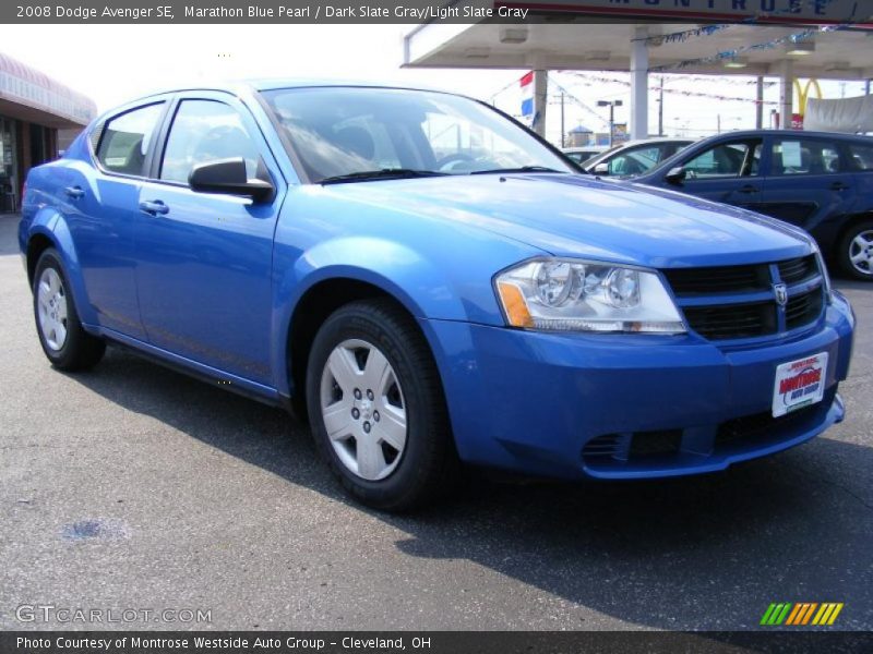 Marathon Blue Pearl / Dark Slate Gray/Light Slate Gray 2008 Dodge Avenger SE