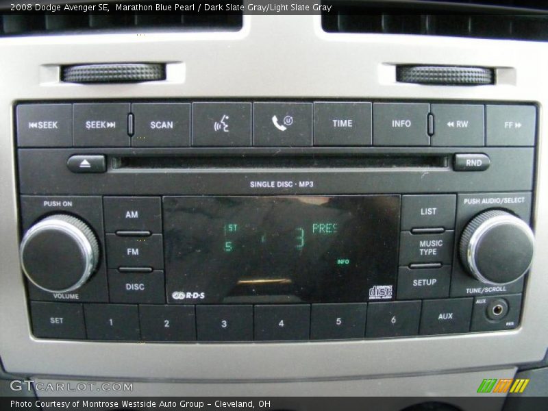 Marathon Blue Pearl / Dark Slate Gray/Light Slate Gray 2008 Dodge Avenger SE