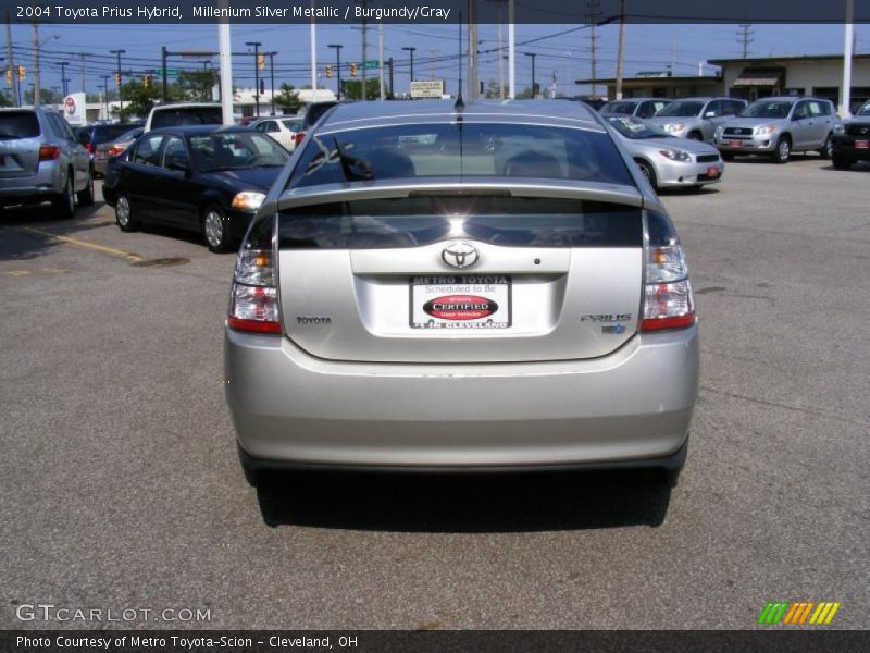 Millenium Silver Metallic / Burgundy/Gray 2004 Toyota Prius Hybrid