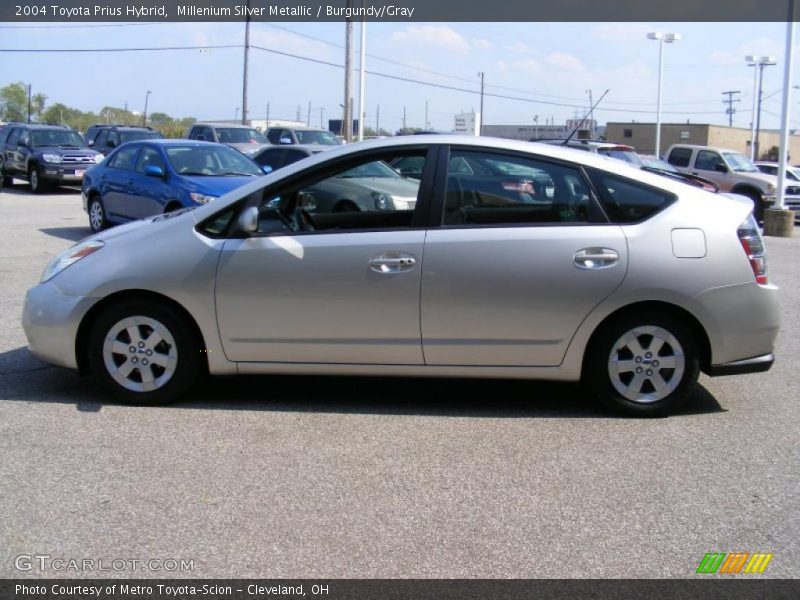 Millenium Silver Metallic / Burgundy/Gray 2004 Toyota Prius Hybrid