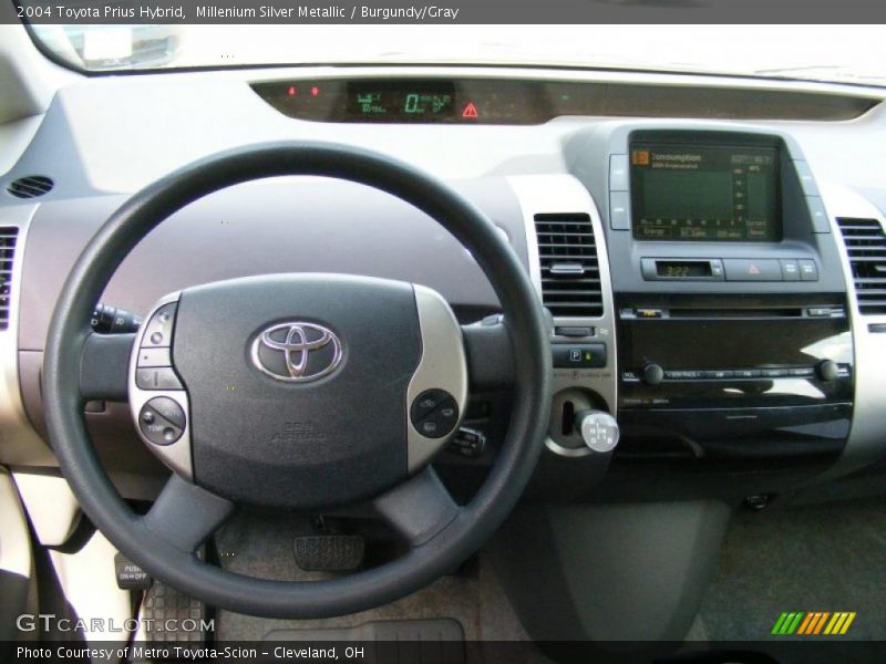 Millenium Silver Metallic / Burgundy/Gray 2004 Toyota Prius Hybrid
