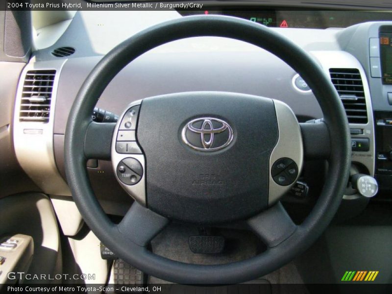 Millenium Silver Metallic / Burgundy/Gray 2004 Toyota Prius Hybrid