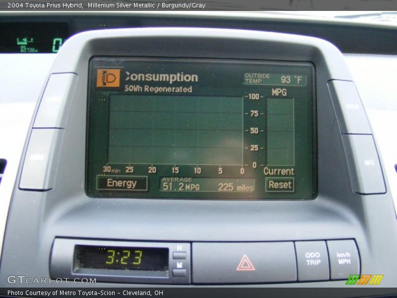 Millenium Silver Metallic / Burgundy/Gray 2004 Toyota Prius Hybrid