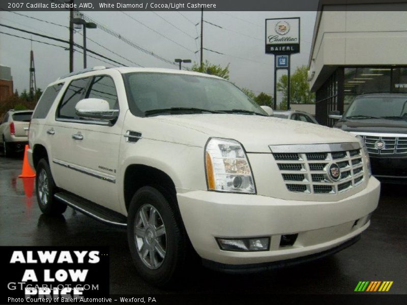 White Diamond / Cocoa/Light Cashmere 2007 Cadillac Escalade AWD