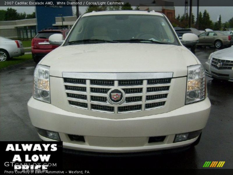 White Diamond / Cocoa/Light Cashmere 2007 Cadillac Escalade AWD