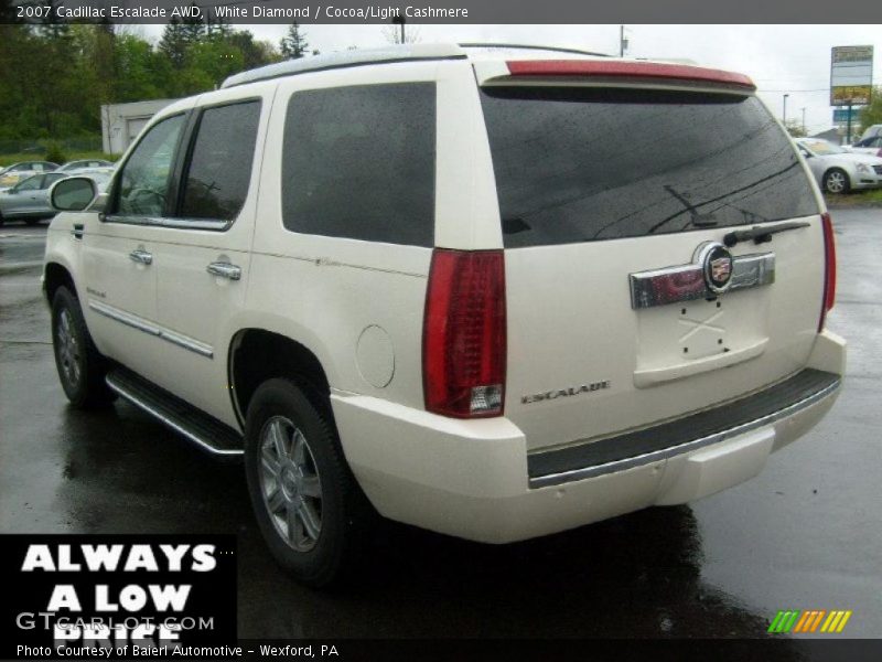 White Diamond / Cocoa/Light Cashmere 2007 Cadillac Escalade AWD